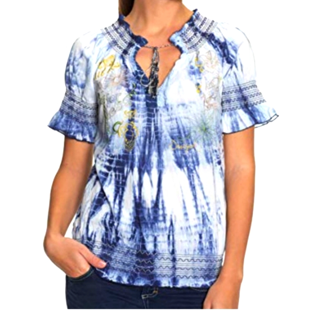 Desigual Peasant Tie Dye Shirt